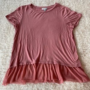 Pink Tee with Tule Bottom! Size medium